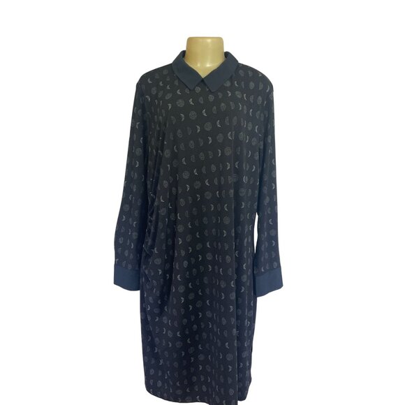 Modcloth Women's Dark Blue/ Black A-Line Casual Midi Dress Size 4X - Picture 1 of 9